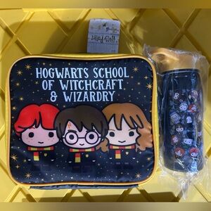 NWT Harry Potter soft lunch box and plastic water bottle